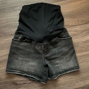 Target Maternity black jean shorts